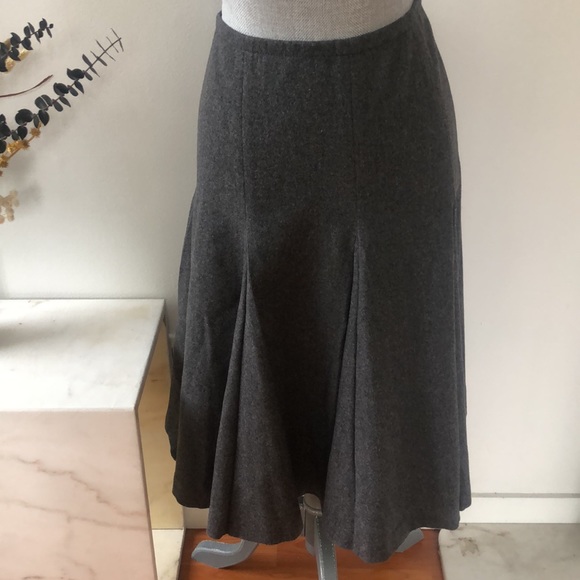 Max Mara Wool Blend Pleated Midi Skirt
